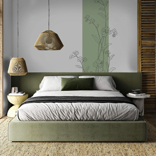 Drawing of flowers and leaves