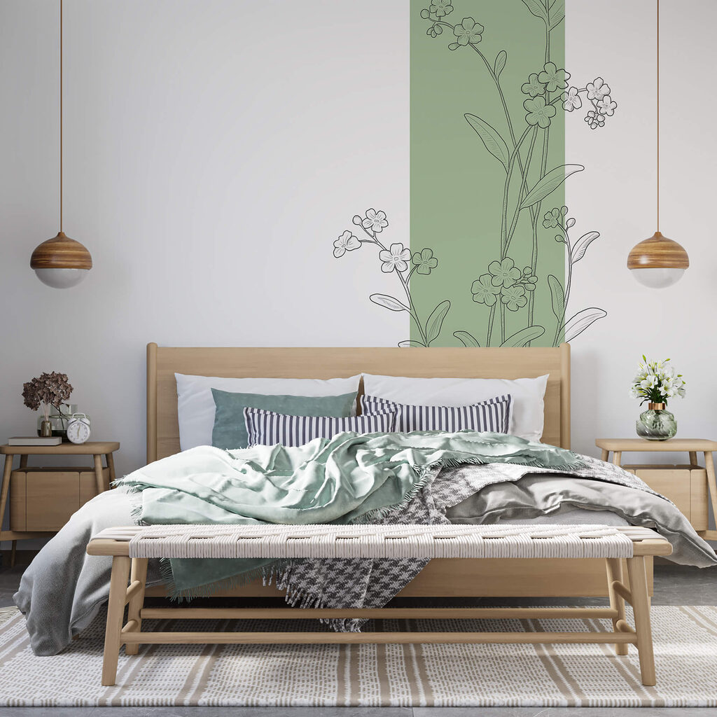 Drawing of flowers and leaves