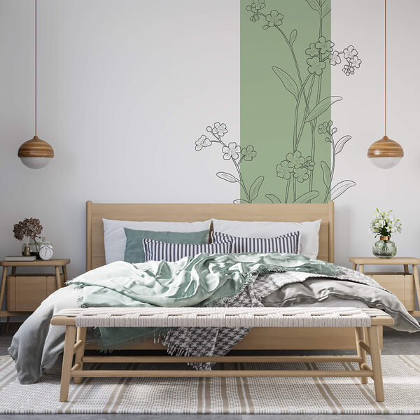 Drawing of flowers and leaves