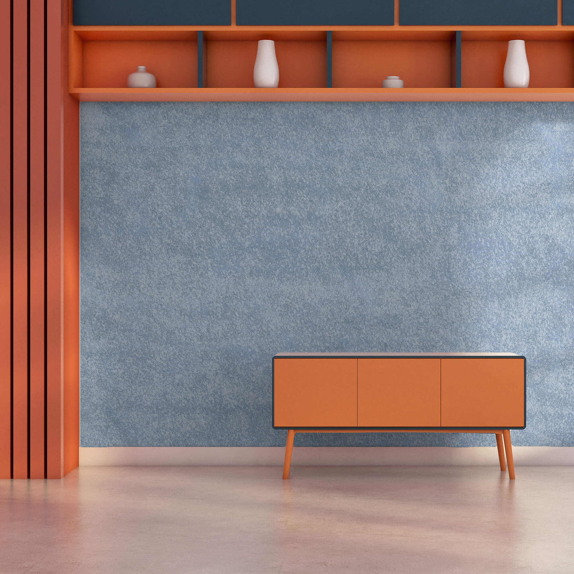 Blue and white speckled surface