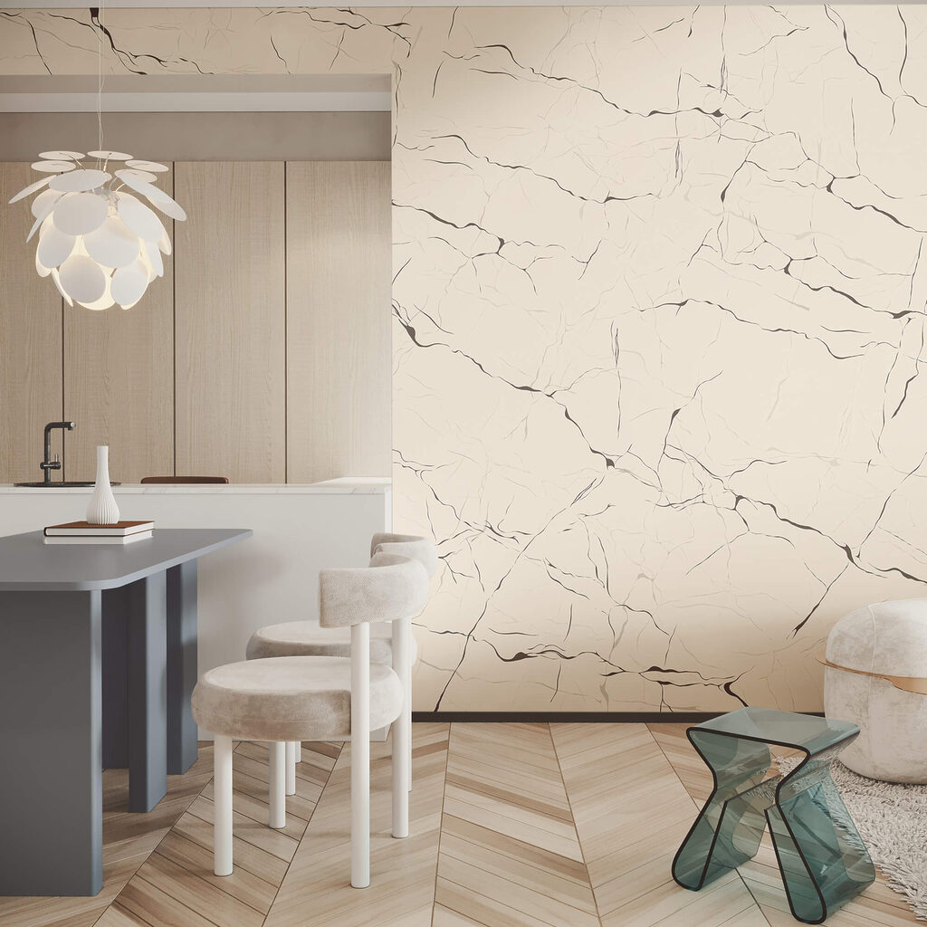 White surface with cracks