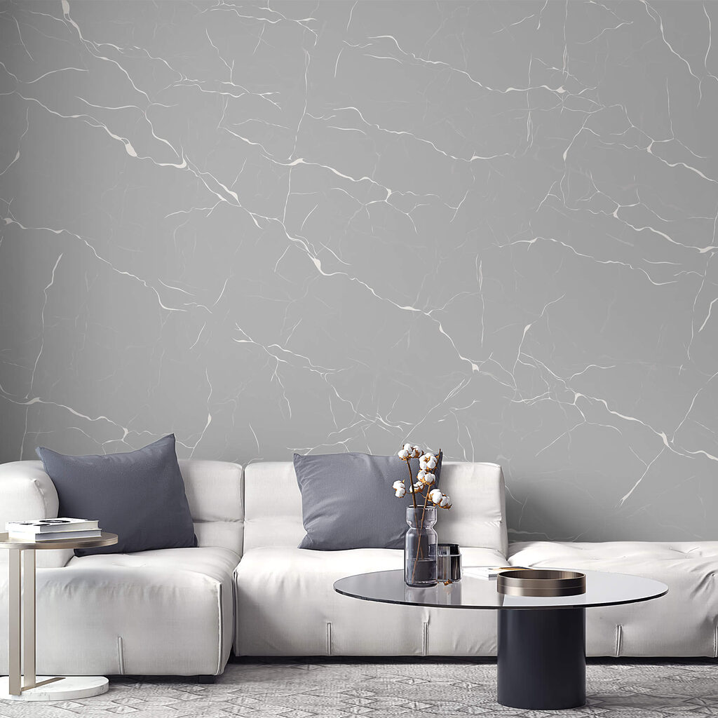 White and gray marble