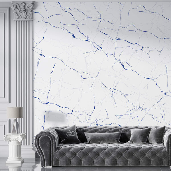 White surface with blue lines