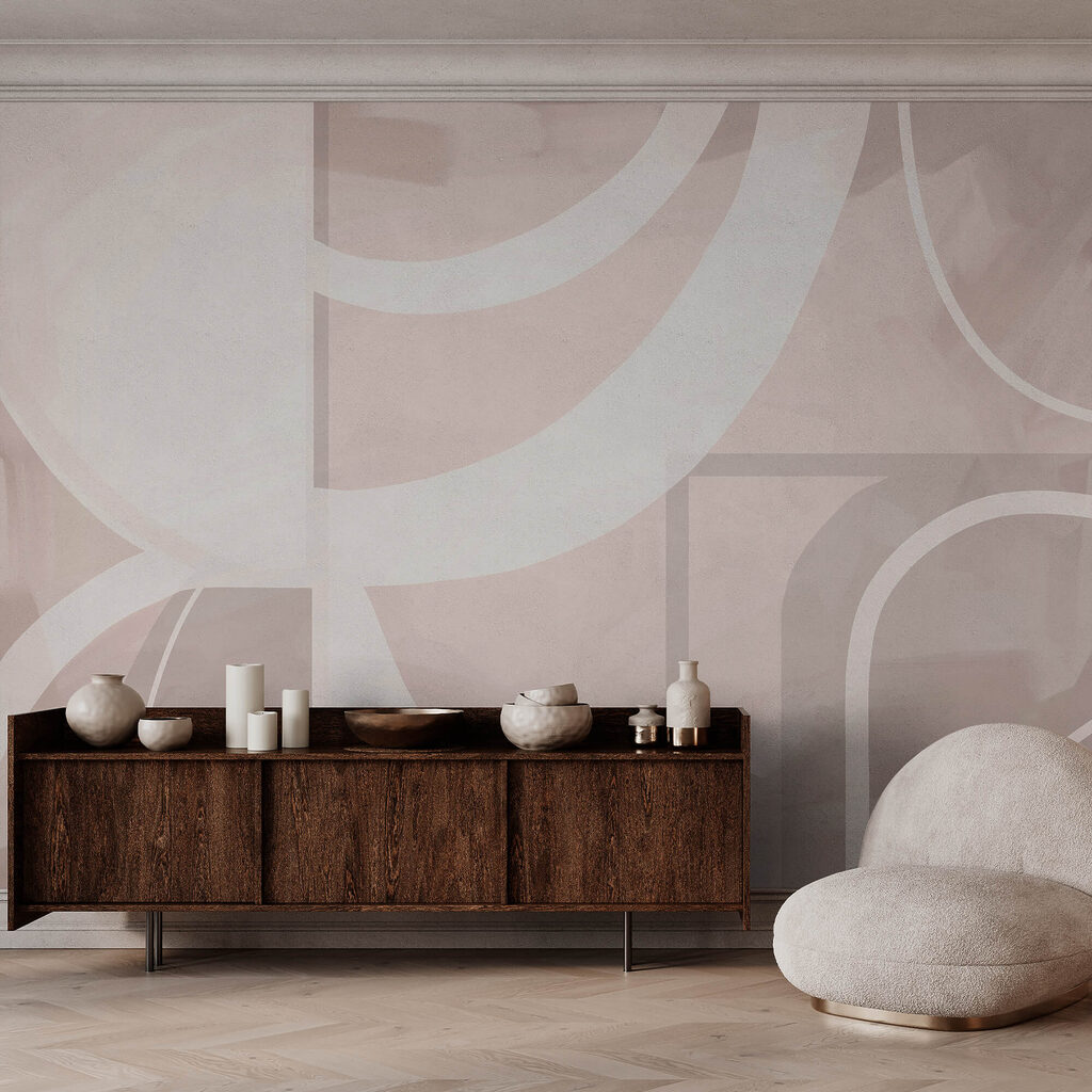 Abstract shapes in soft pastel colors