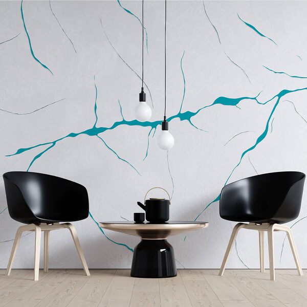 Wall murals Blue lines on a white surface (SKU: t00426) Wall murals Wall murals Blue lines on a white surface (SKU: t00426)