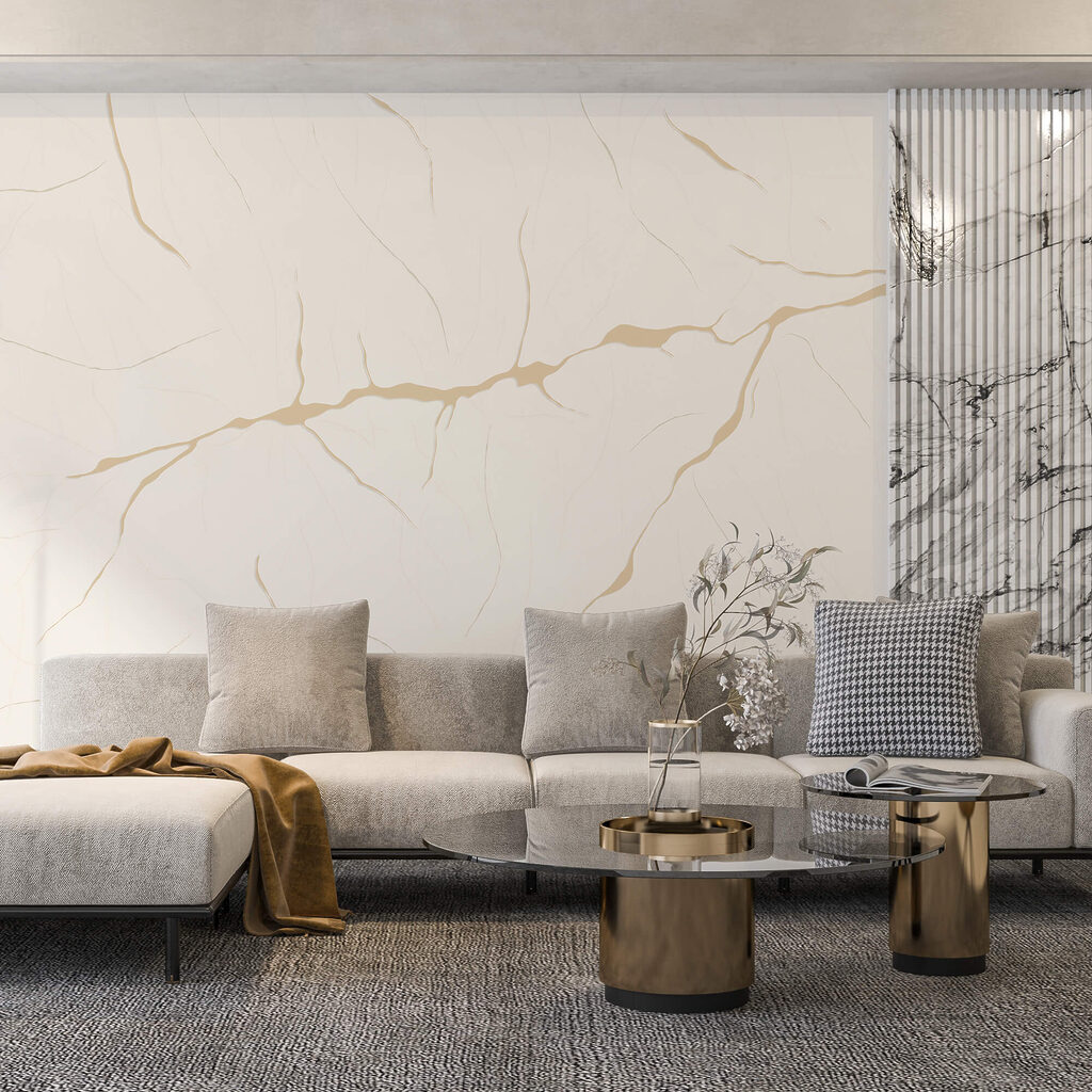 White surface with cracks