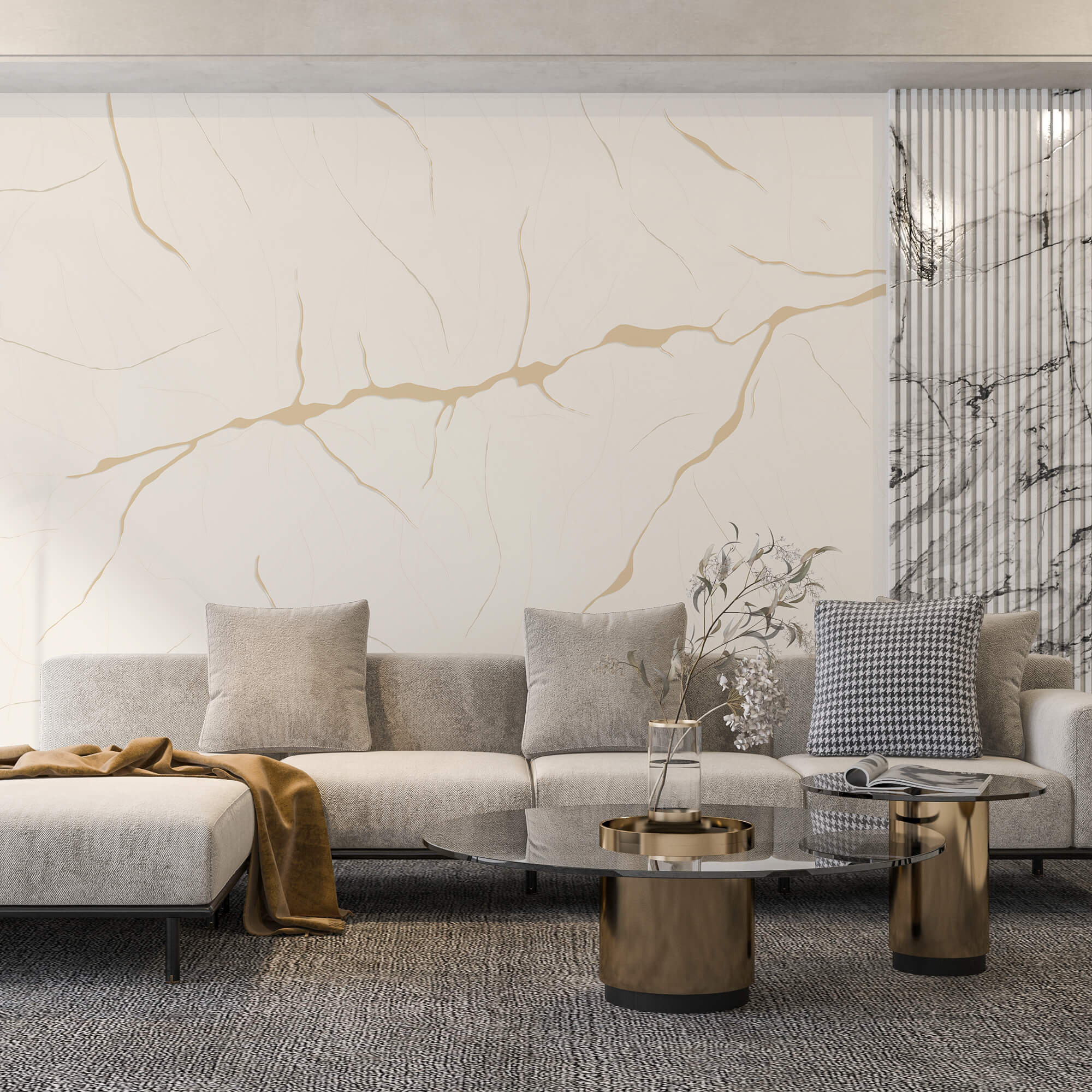 White surface with cracks