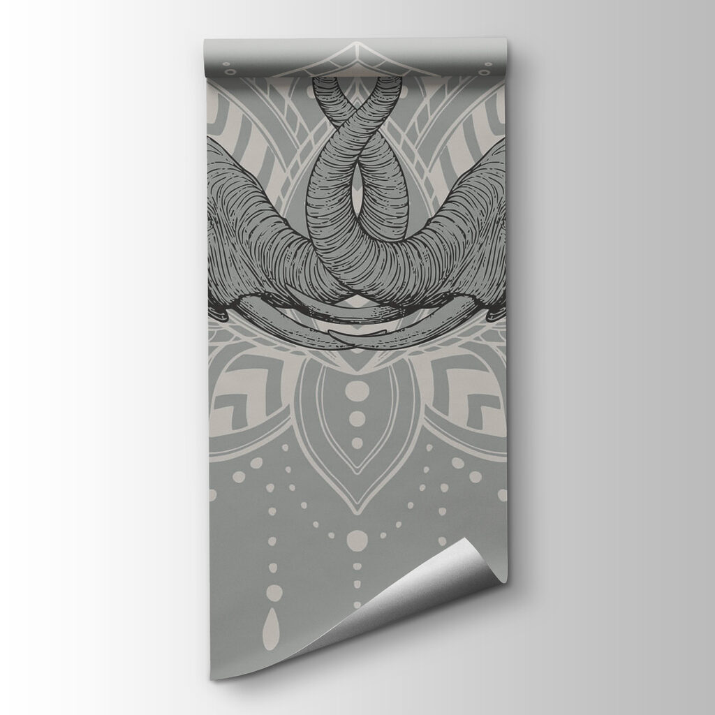 Two elephants with their trunks touching each other Two elephants with their trunks touching each other