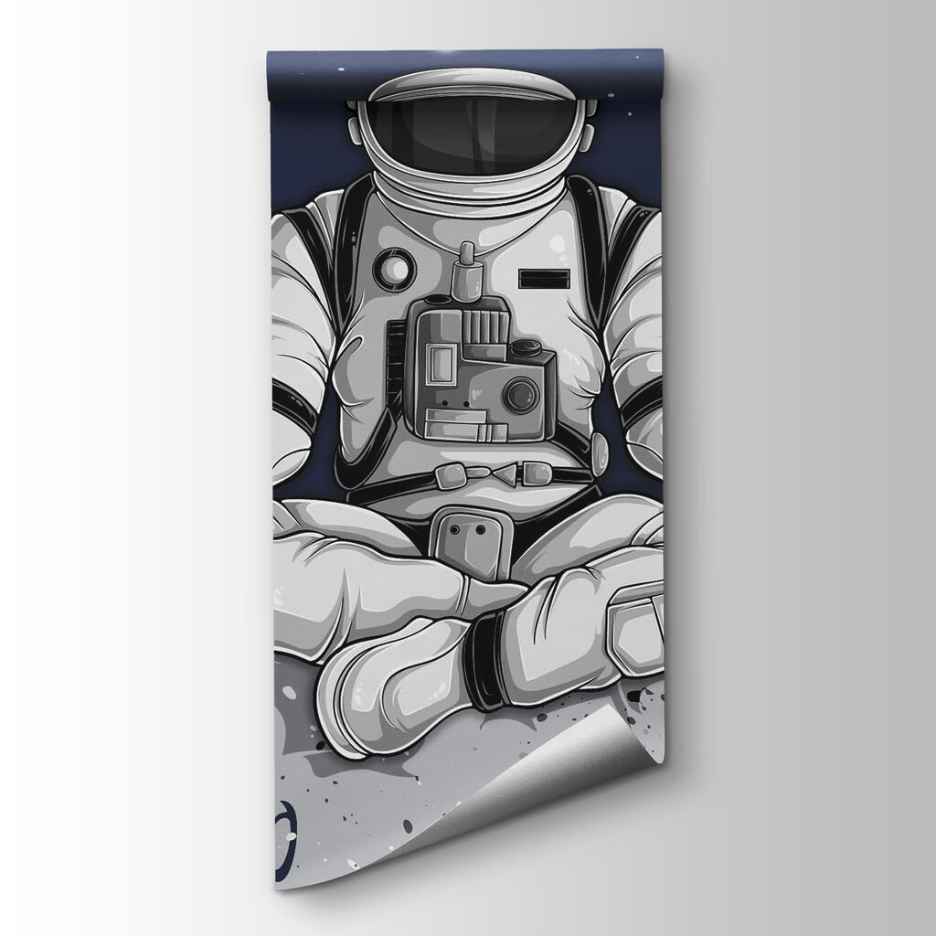 An astronaut sitting on the moon