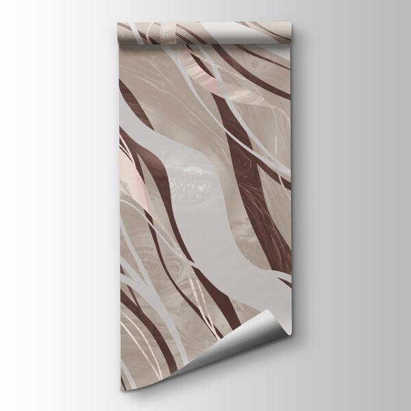 Brown and white swirls