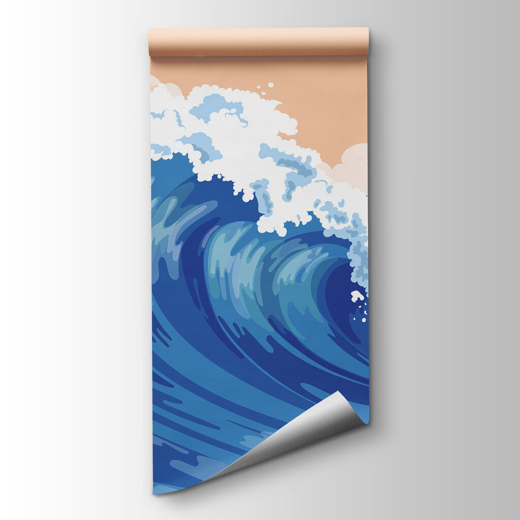 Large wave with foamy waves Large wave with foamy waves