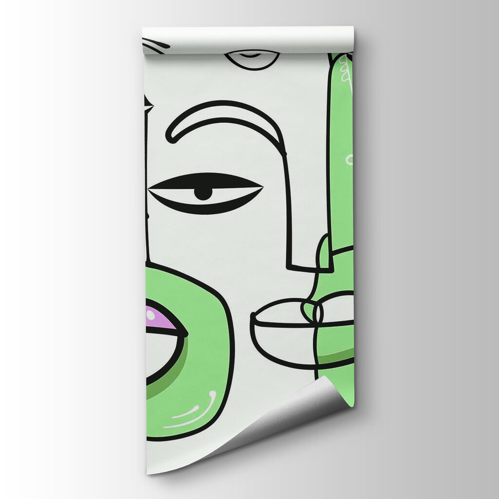 Drawing of faces and lips Drawing of faces and lips