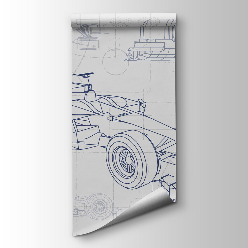 Blueprint of a race car
