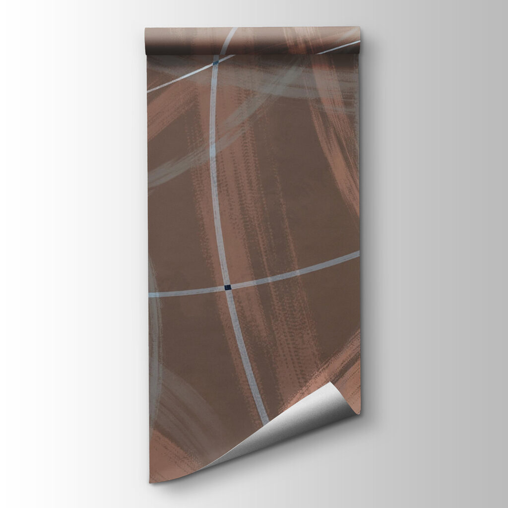 Brown and white background with lines and circles