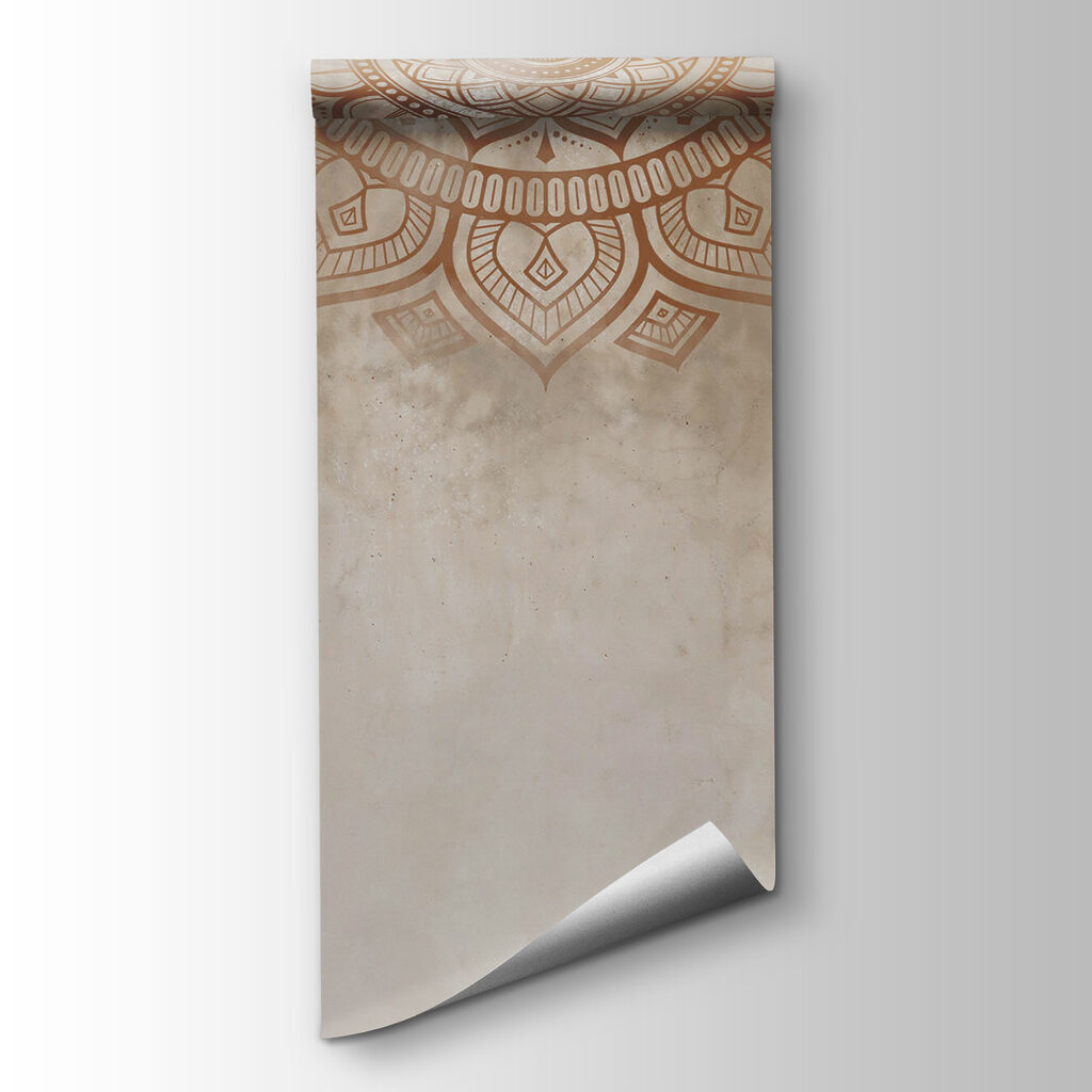 White and brown mandala