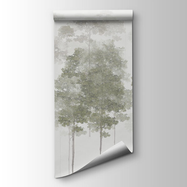 Group of trees in fog