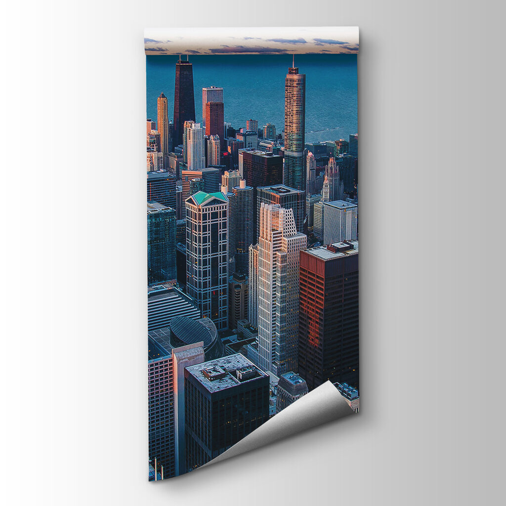 City with tall buildings and a body of water