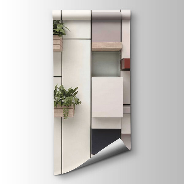 Wall with plants and boxes