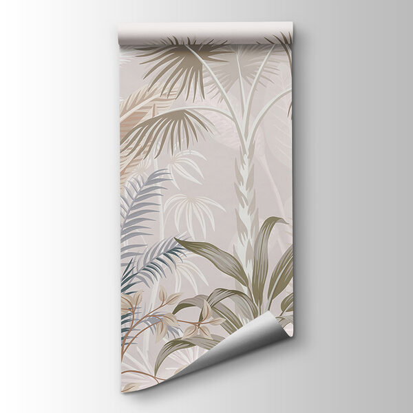 Tropical leaves in soft pastel hues Tropical leaves in soft pastel hues