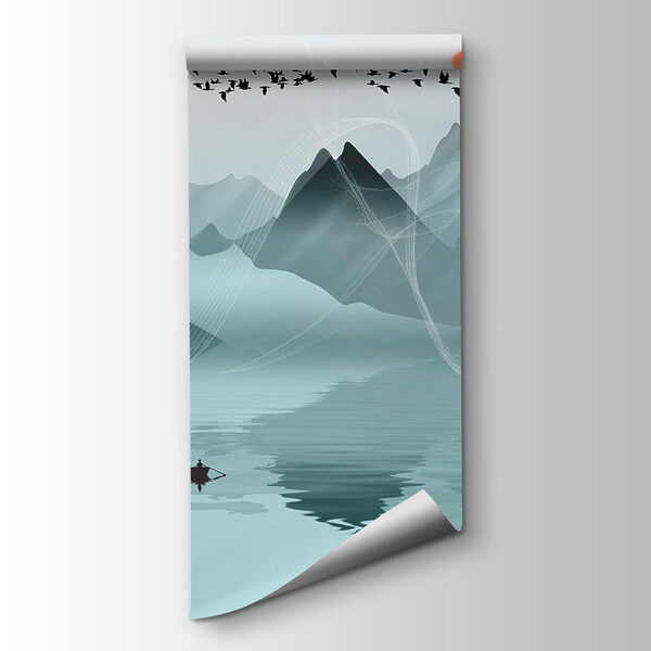 Group of birds flying over a lake