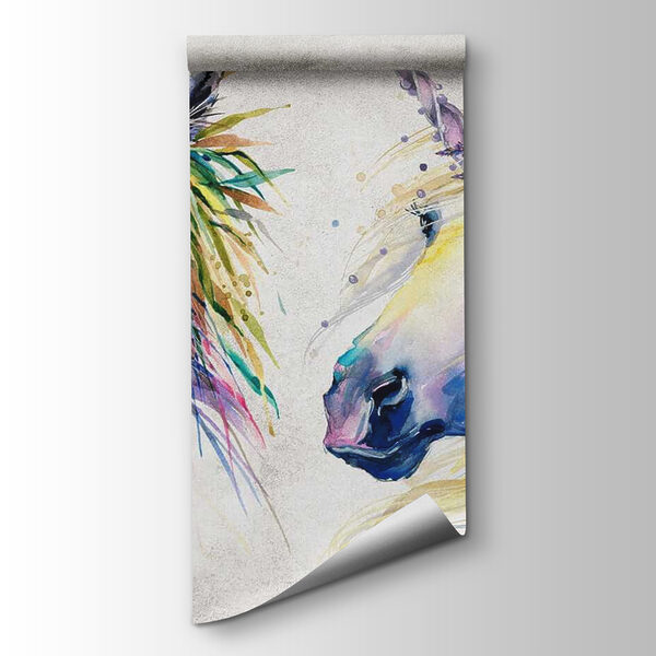 Couple of horses with flowers on their heads Couple of horses with flowers on their heads