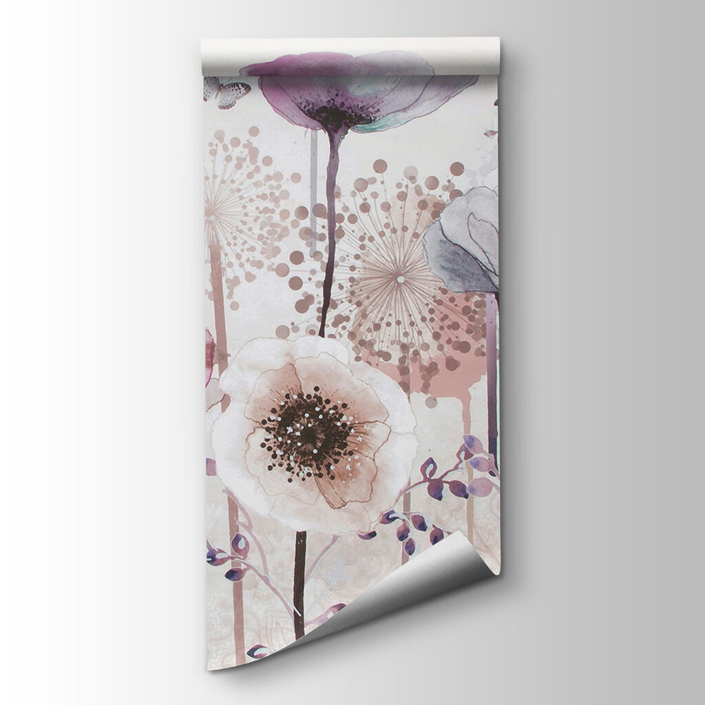 Painting of flowers and butterflies