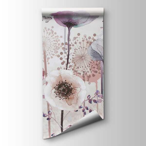 Painting of flowers and butterflies