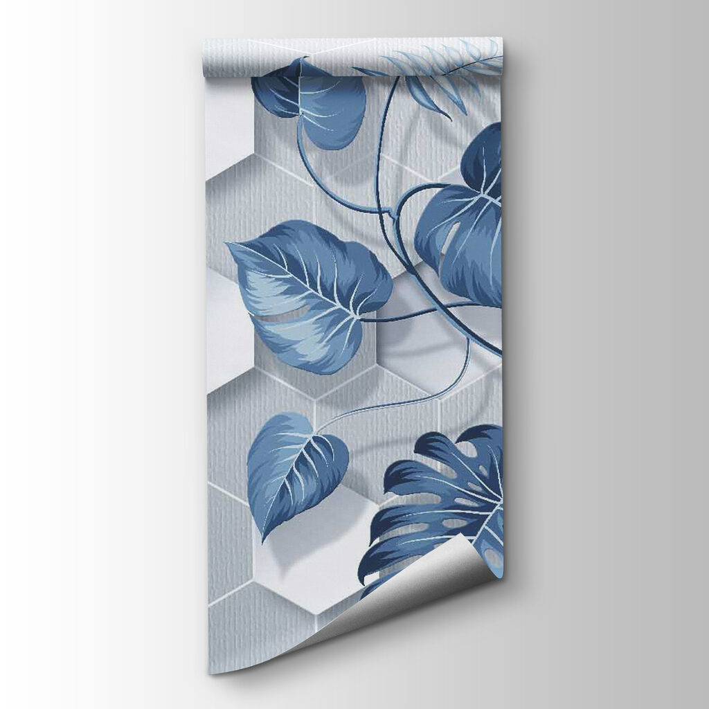 Blue leaves on a white background Blue leaves on a white background