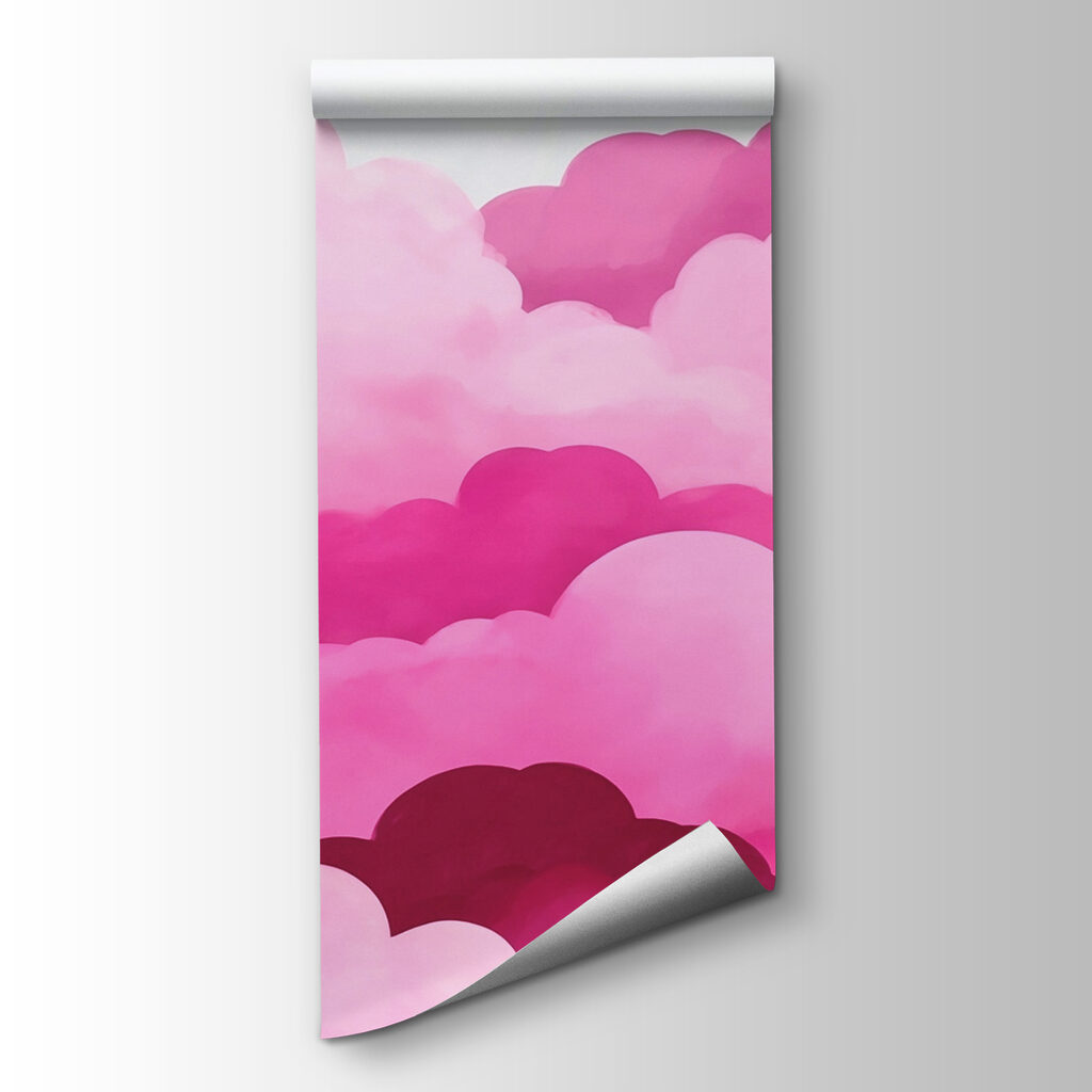 Pink clouds in the sky