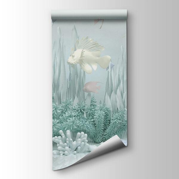 Sea life with fish and plants