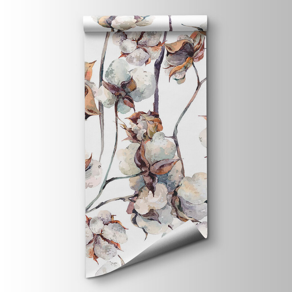 Pattern of cotton flowers