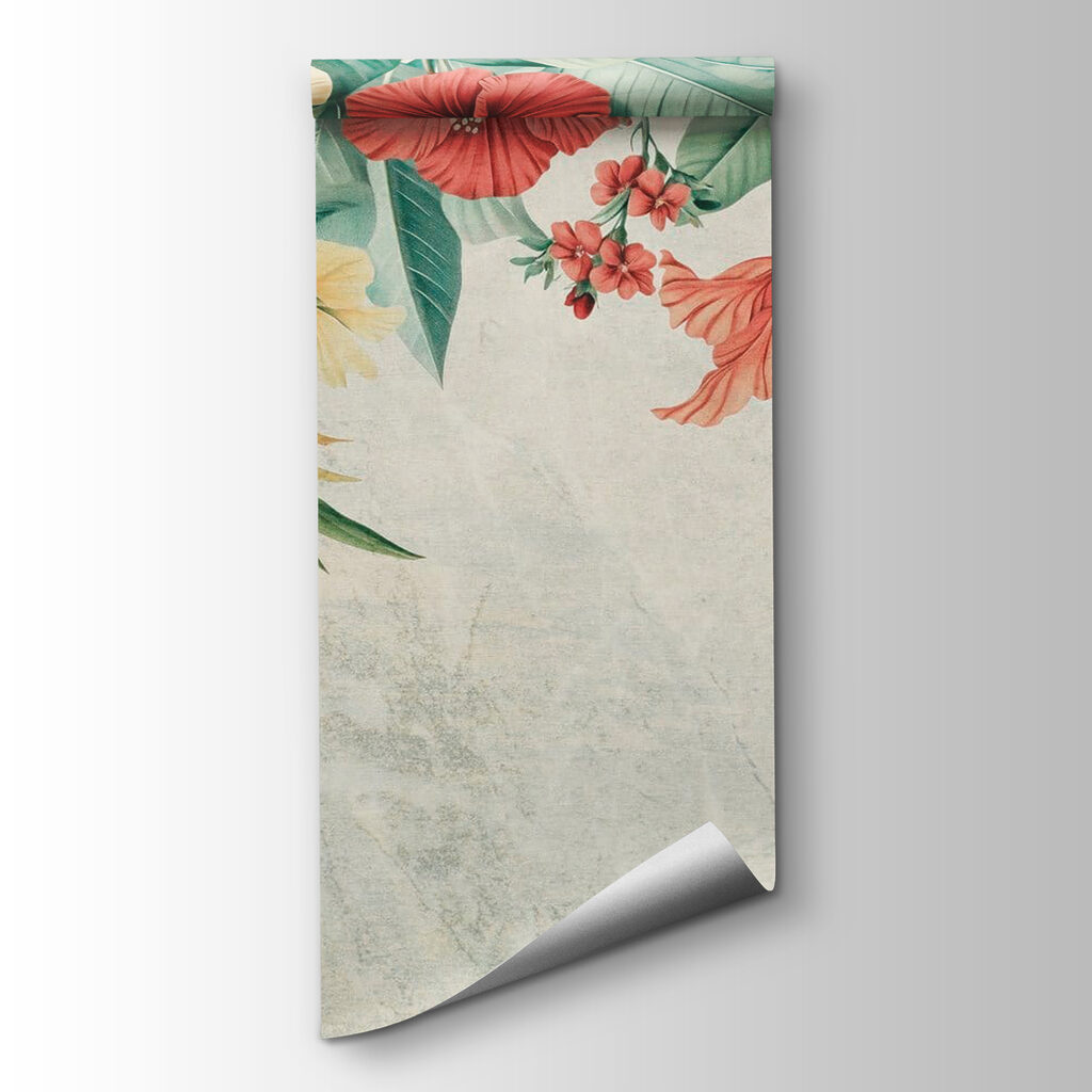 Vibrant blooms brighten the background