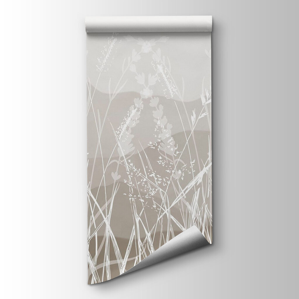 Field of grass with a mountain in the background