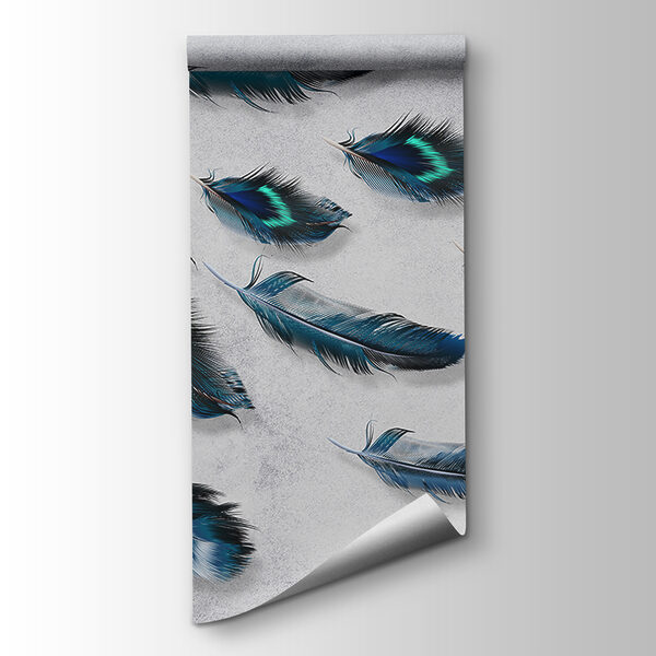 Group of blue feathers Group of blue feathers