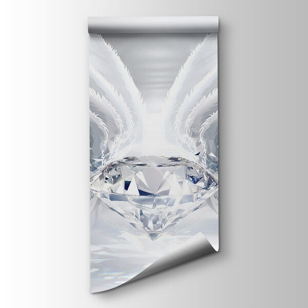 Diamond with wings in a room Diamond with wings in a room