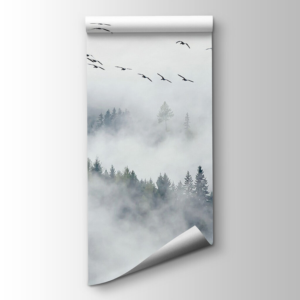 Birds flying in the sky