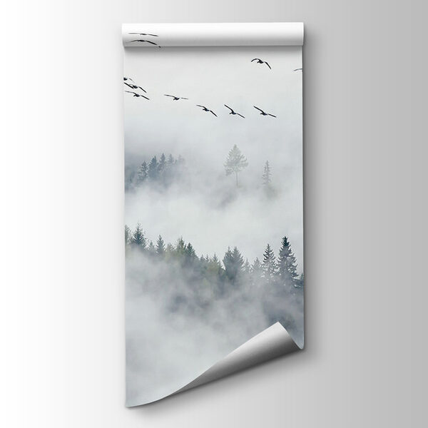 Birds flying in the sky