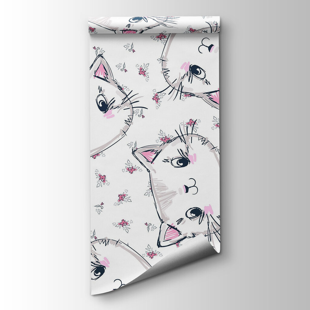 Pattern of cats on a white background Pattern of cats on a white background