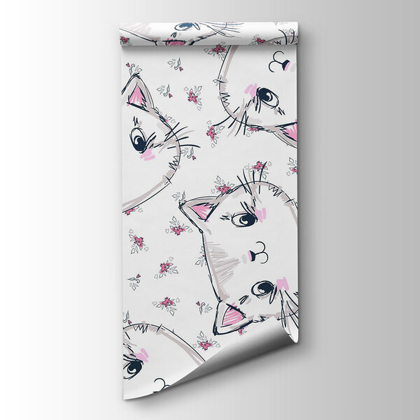 Pattern of cats on a white background Pattern of cats on a white background