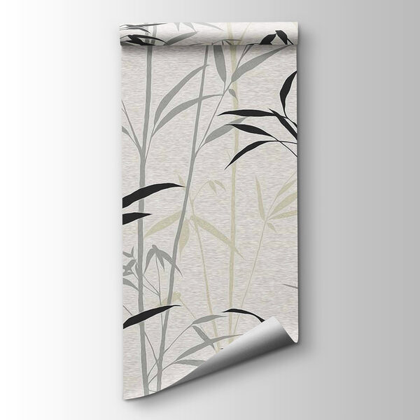 Wallpaper with black leaves Wallpaper with black leaves