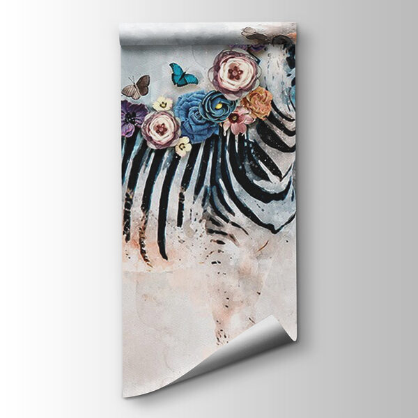 Zebra with flowers on its head Zebra with flowers on its head