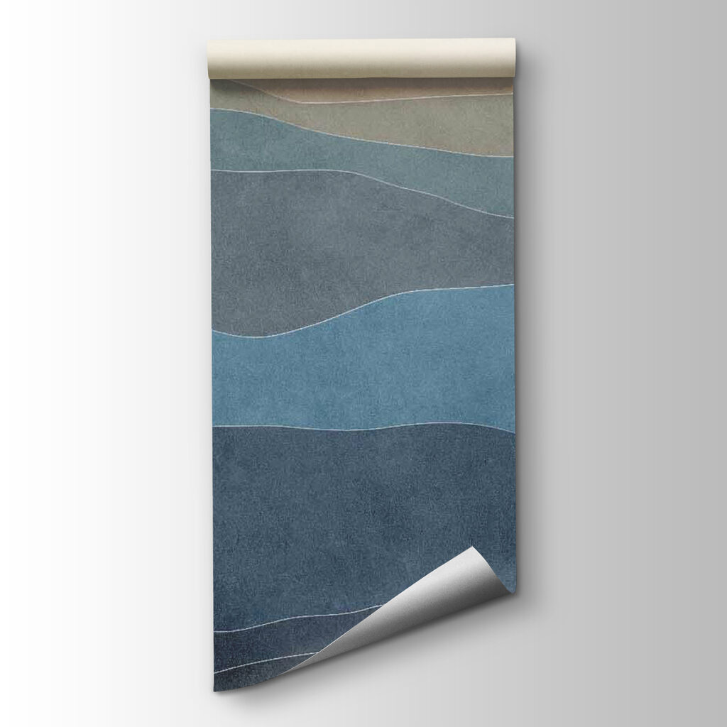 Landscape of hills with lines