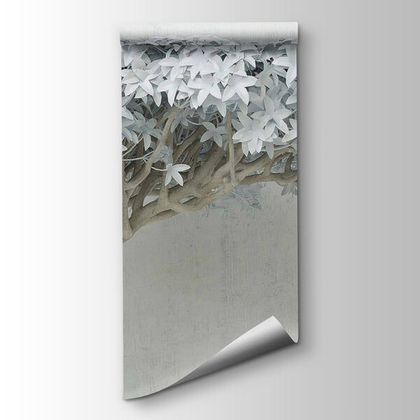 White tree with white leaves