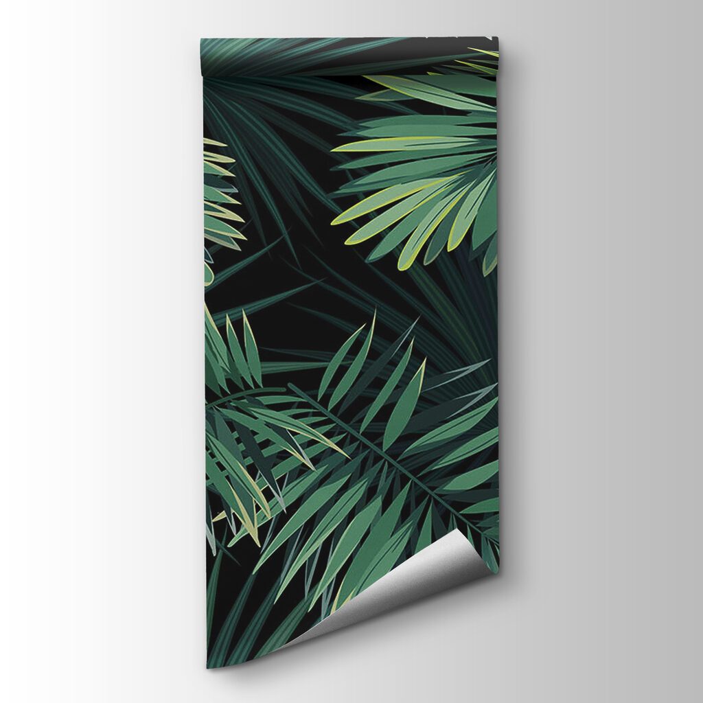 Tropical leaves on a dark background Tropical leaves on a dark background