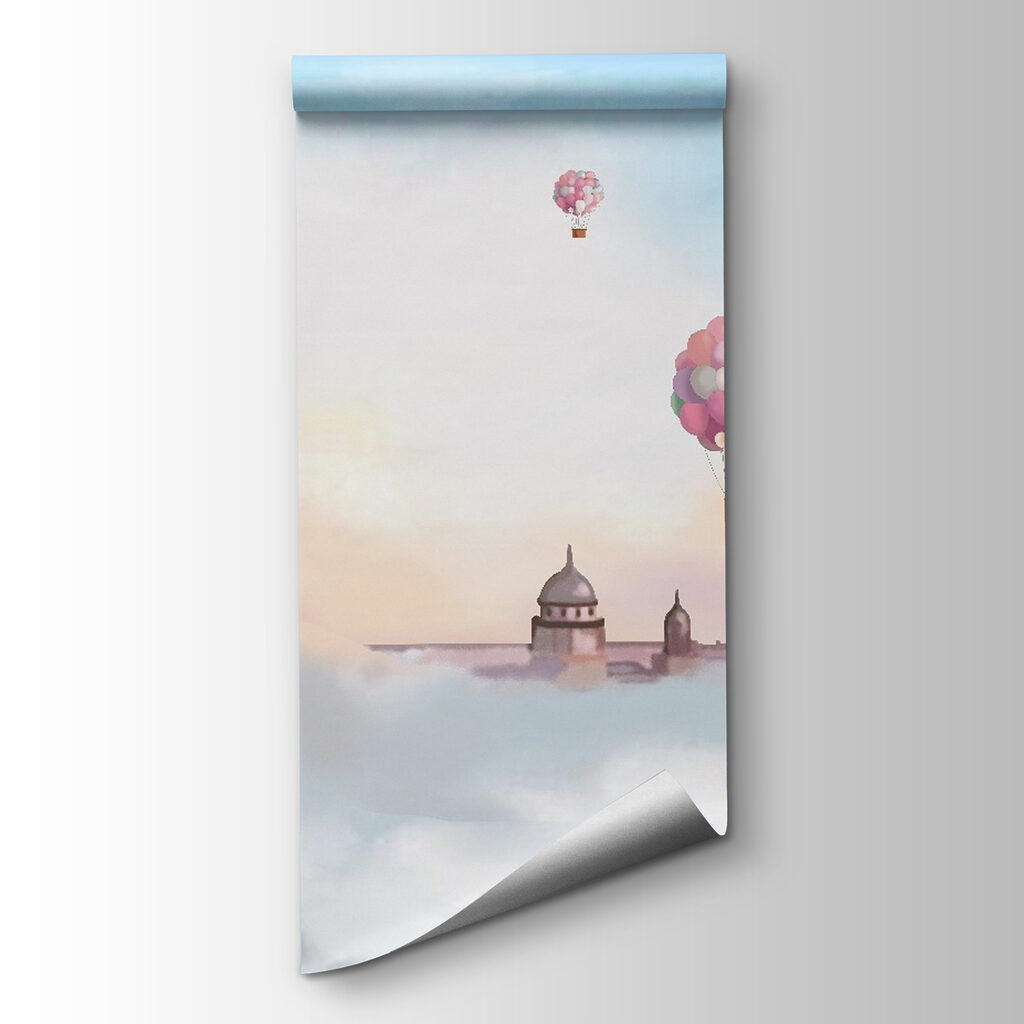 Group of balloons floating in the sky Group of balloons floating in the sky