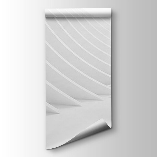 White structure with curved lines White structure with curved lines