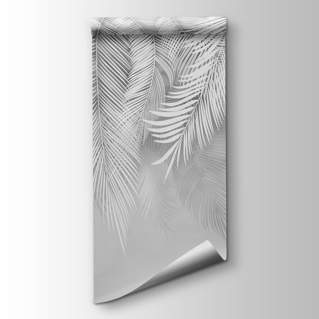 White leaves on a gray background White leaves on a gray background