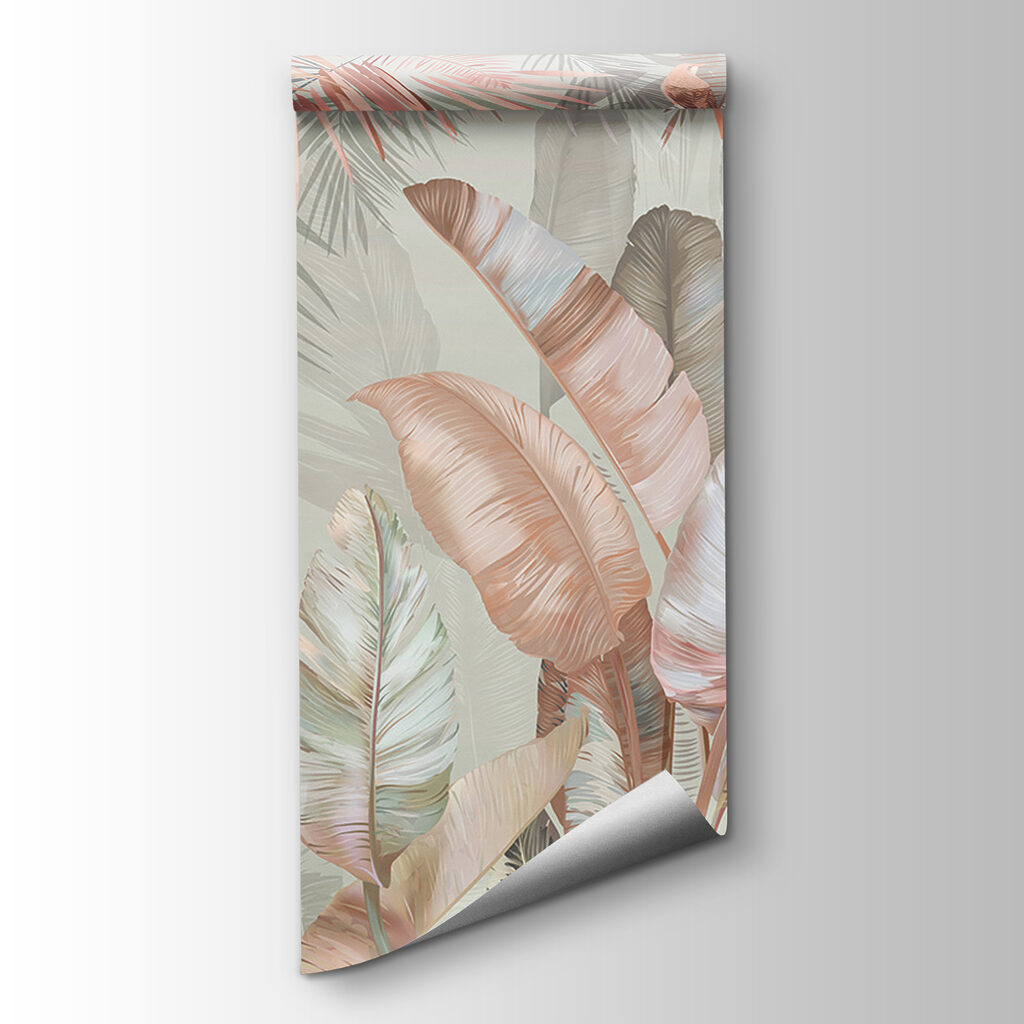 Tropical foliage in soft pastel hues Tropical foliage in soft pastel hues