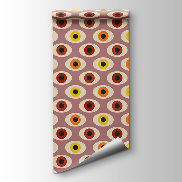 A pattern of colorful ovals