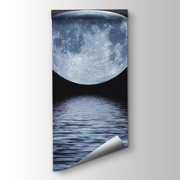 Full moon over water